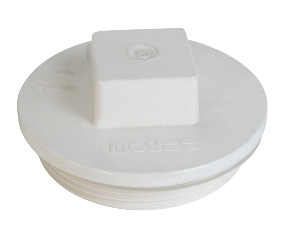 Sewer Cap Threaded, PVC, 4-in.