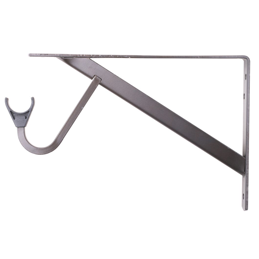 Shelf & Rod Bracket with Slide-Thru, Bronze