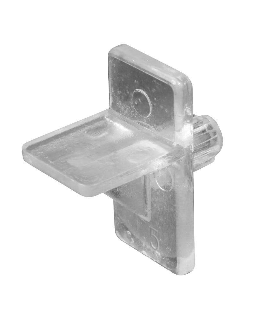 Plastic Shelf Support, 1/4-in., Clear