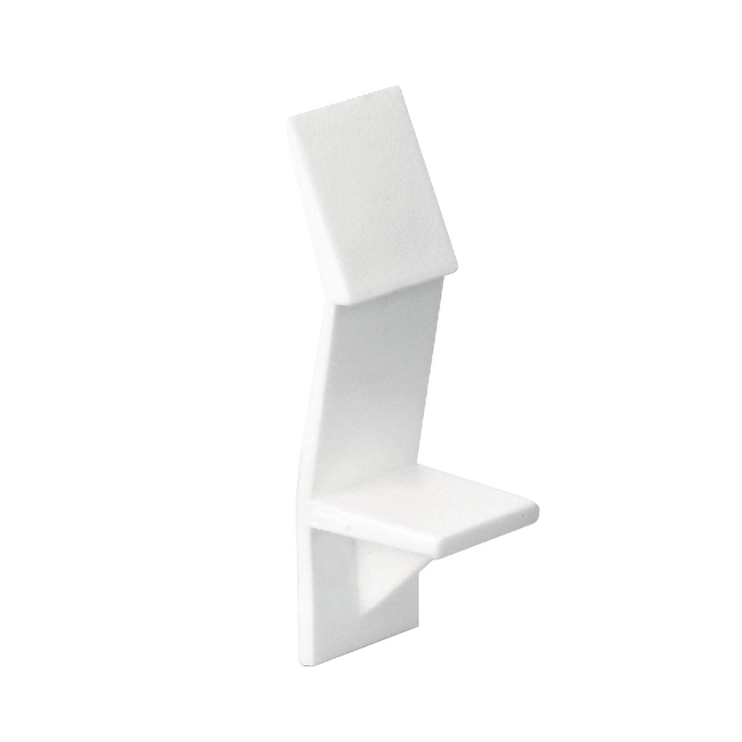 Shelf support locking plastic