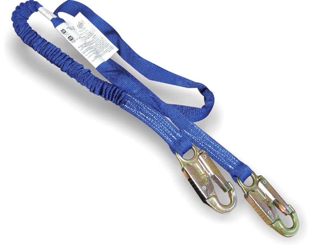 Shock-absorbing lanyard