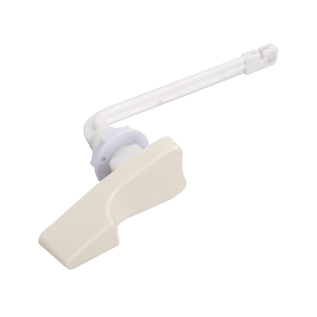 Short arm tank lever for toilet