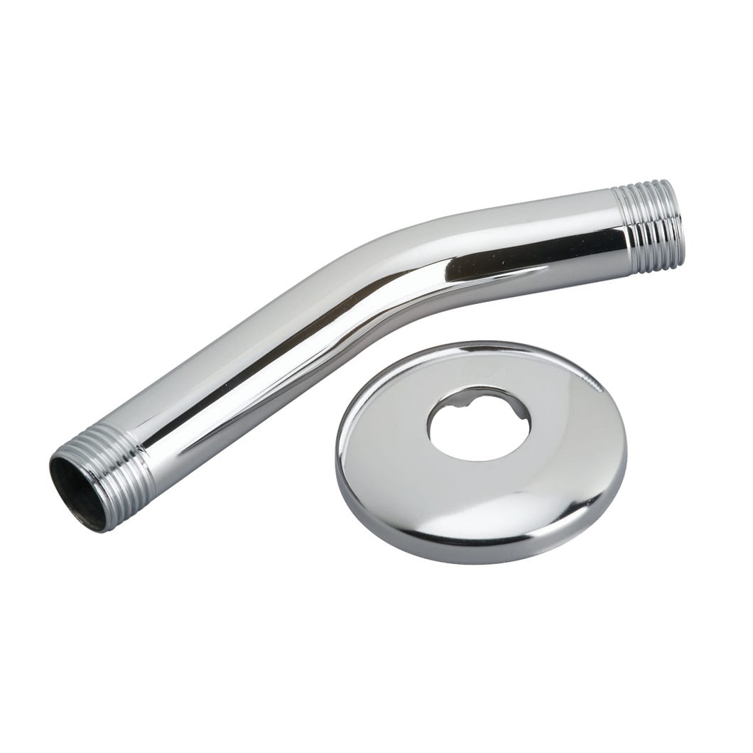 Shower arm with flange