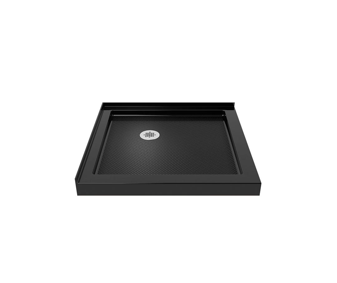 ROKA Shower Base, black acrylic corner, 36 in. x 36 in.