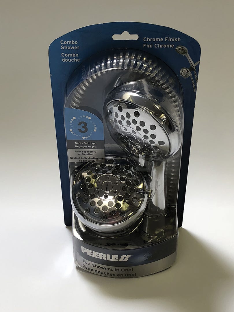 Peerless 3-Setting Combo Shower Head, Chrome