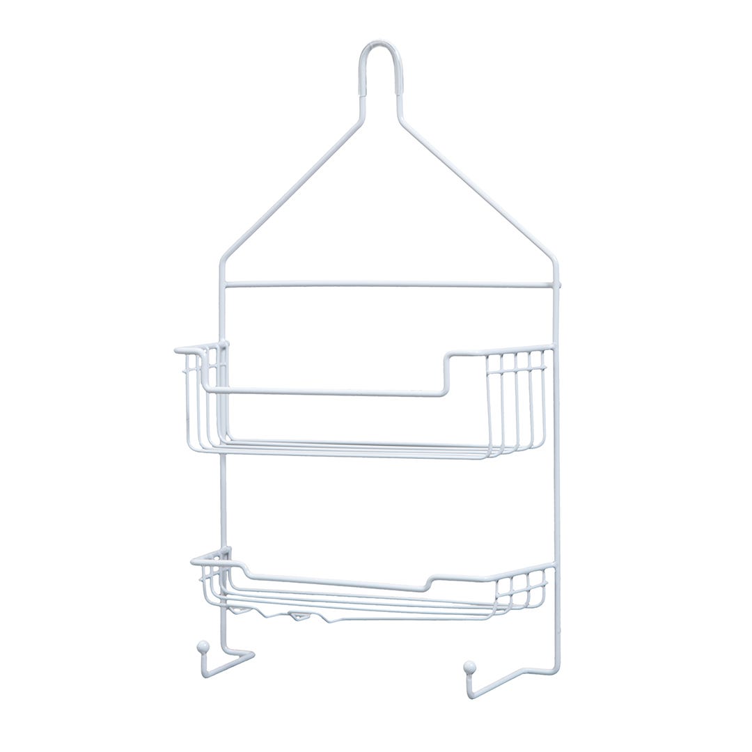2 Tier Shower Organizer, White