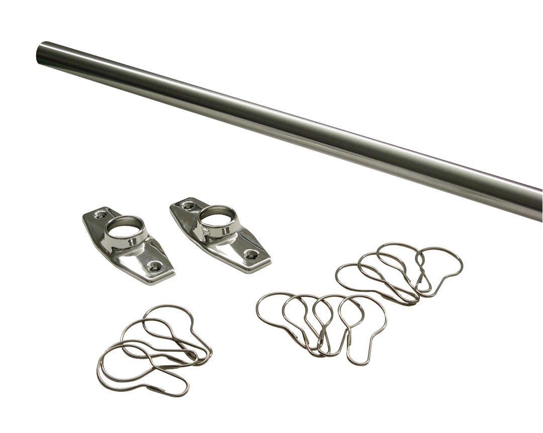 Shower Rod Kit, 60-in., Chrome