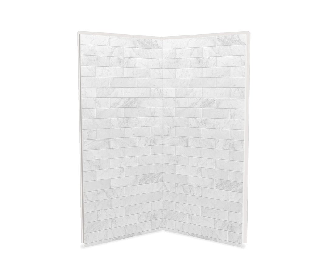 UTILE Shower Wall Kit, 2-pieces, Carrara Marble composite, 36 in. x 36 in.