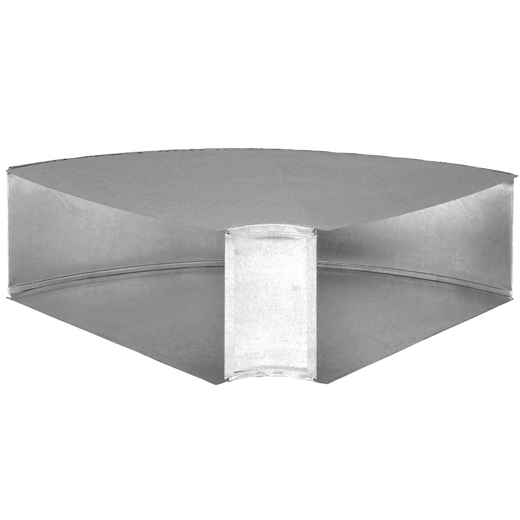 Galvanized 90° Side Elbow, Longway, 3 1/4-in. X 10-in.