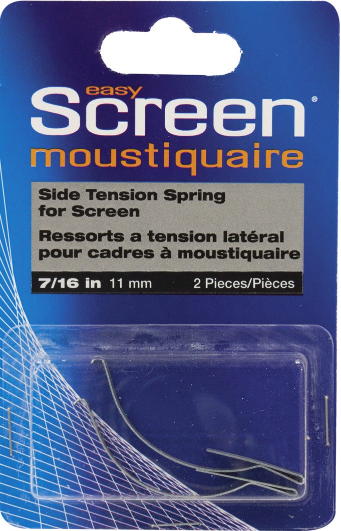 Side tension spring for screen