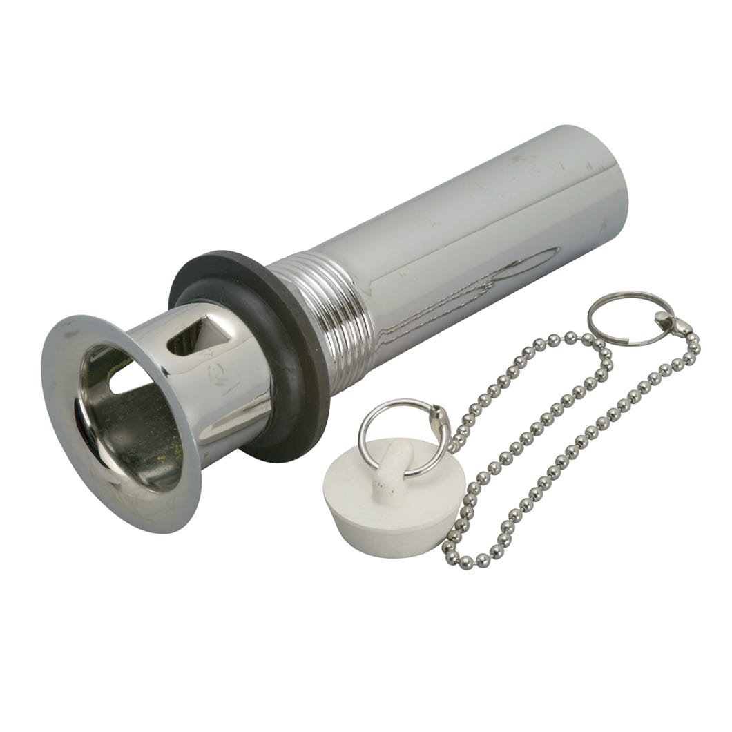 Sink Drain One Piece with Overflow/Chain/Stopper
