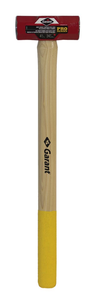 Sledge Hammer Double Face Hickory Handle-Non-Slip Safety Grip 24-in., 4Lbs