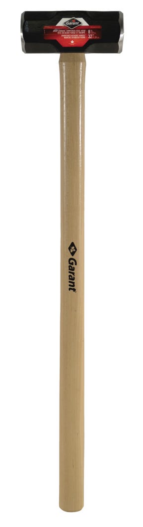 Sledge Hammer Double Face Steel Head, Hickory Handle 32-in., 8 Lbs