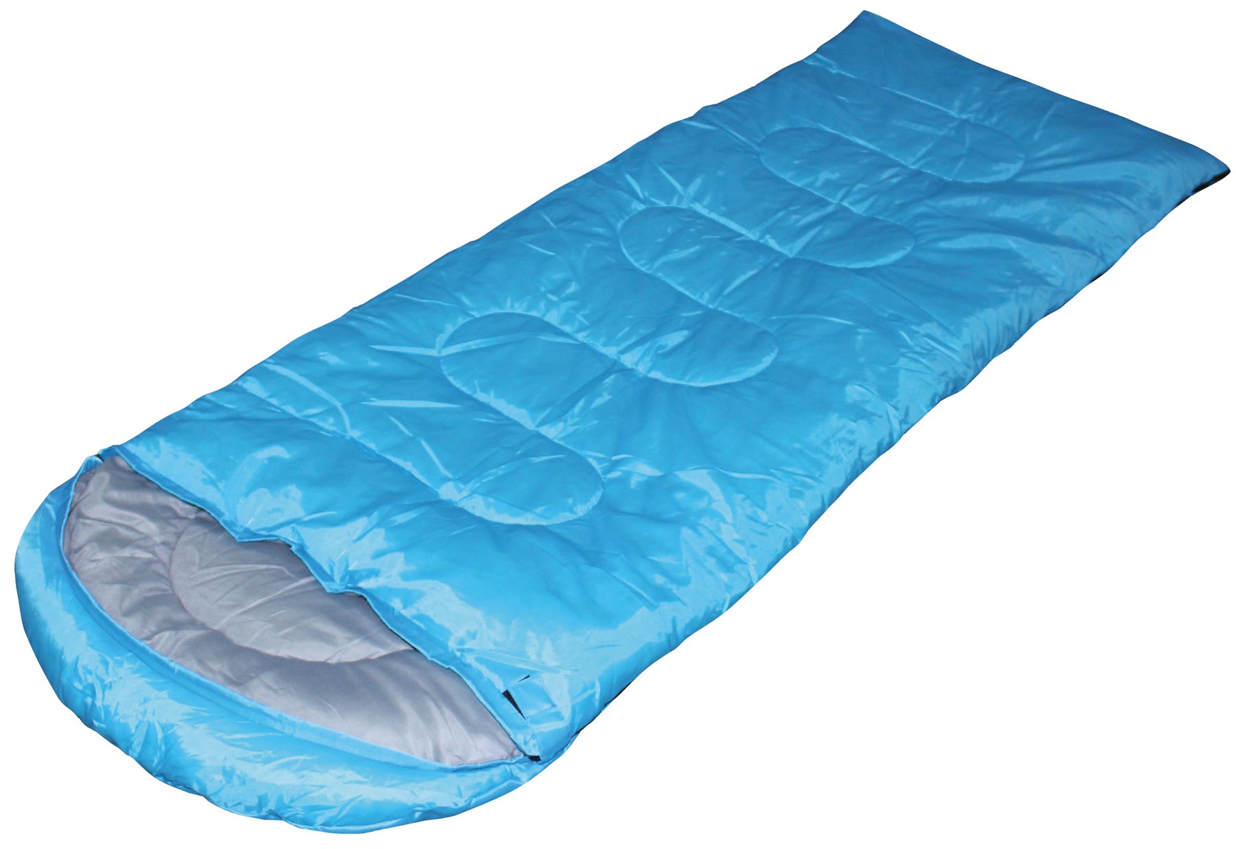 Single Size Sleeping Bag, Blue and Grey