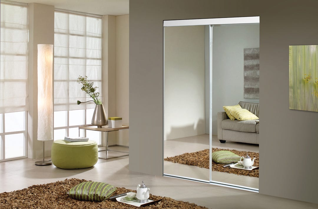 Sliding Door Clear Mirror, 48-in. X 80 1/2-in.