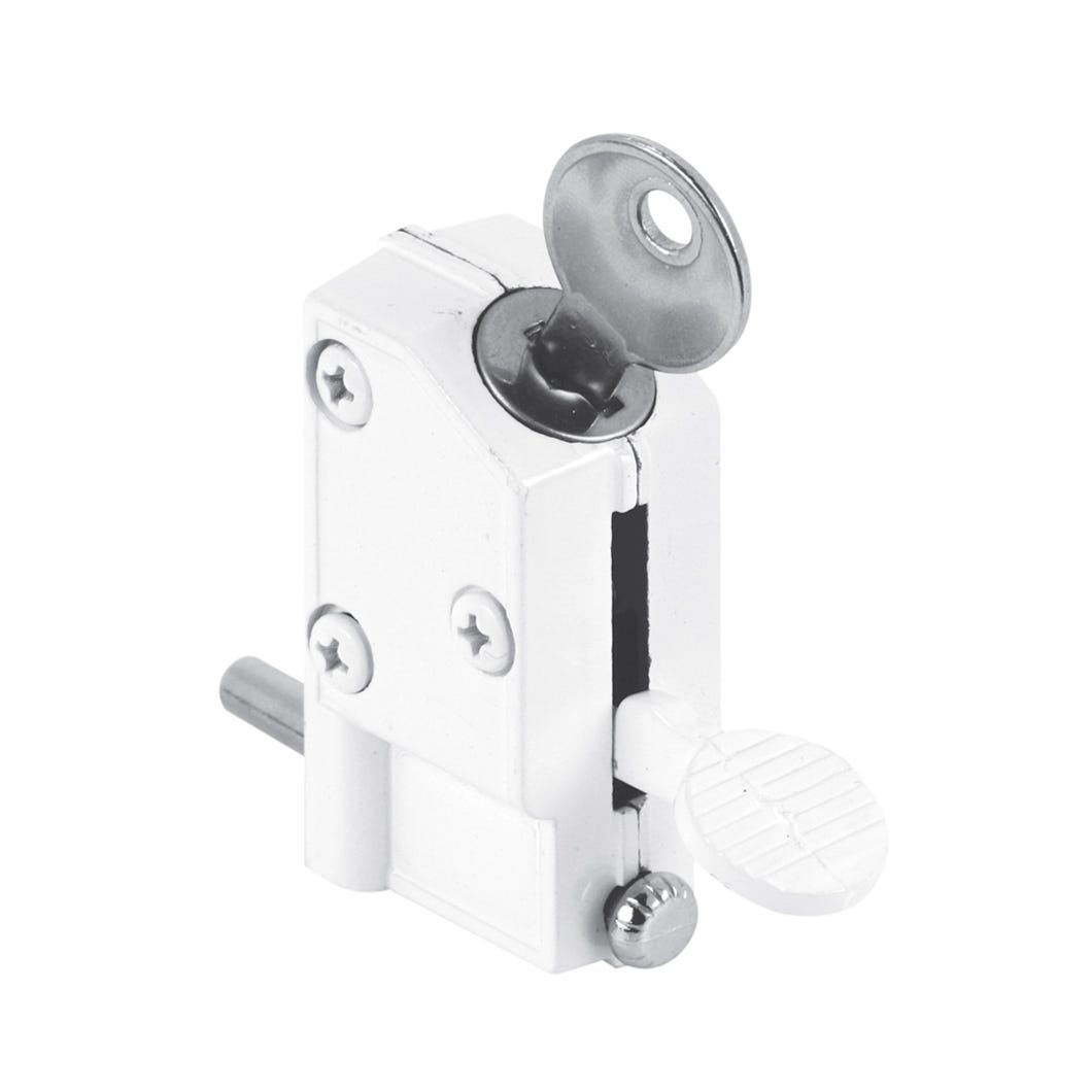 Sliding door lock with foot operated design