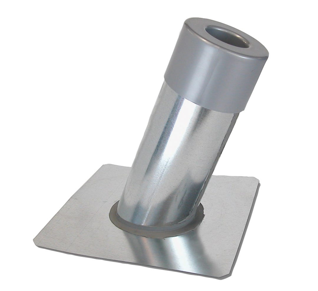 Plumbing Vent Flashing Slope with Cap, 5-in. X 3 1/2-in., (6/12)
