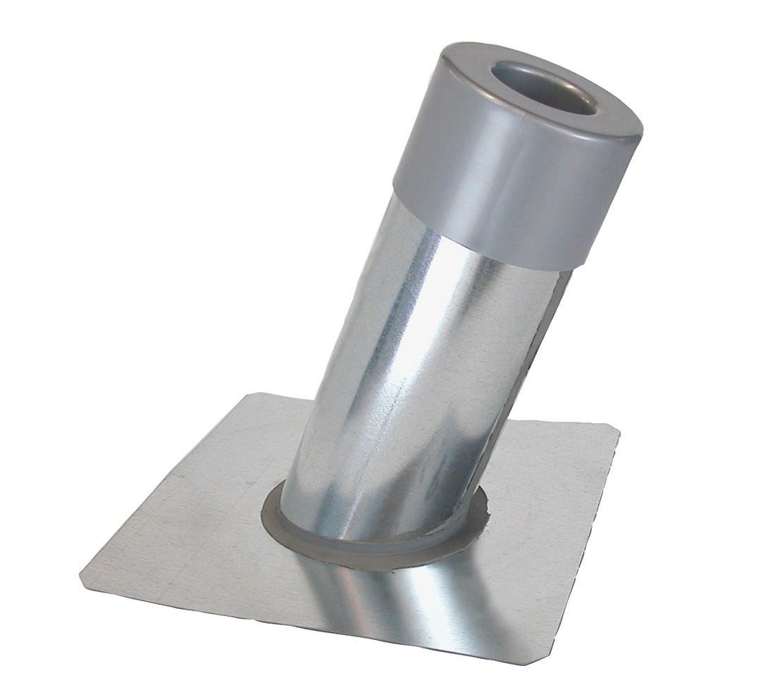 Plumbing Vent Flashing Slope with Cap, 5-in. X 3 1/2-in., (8/12)