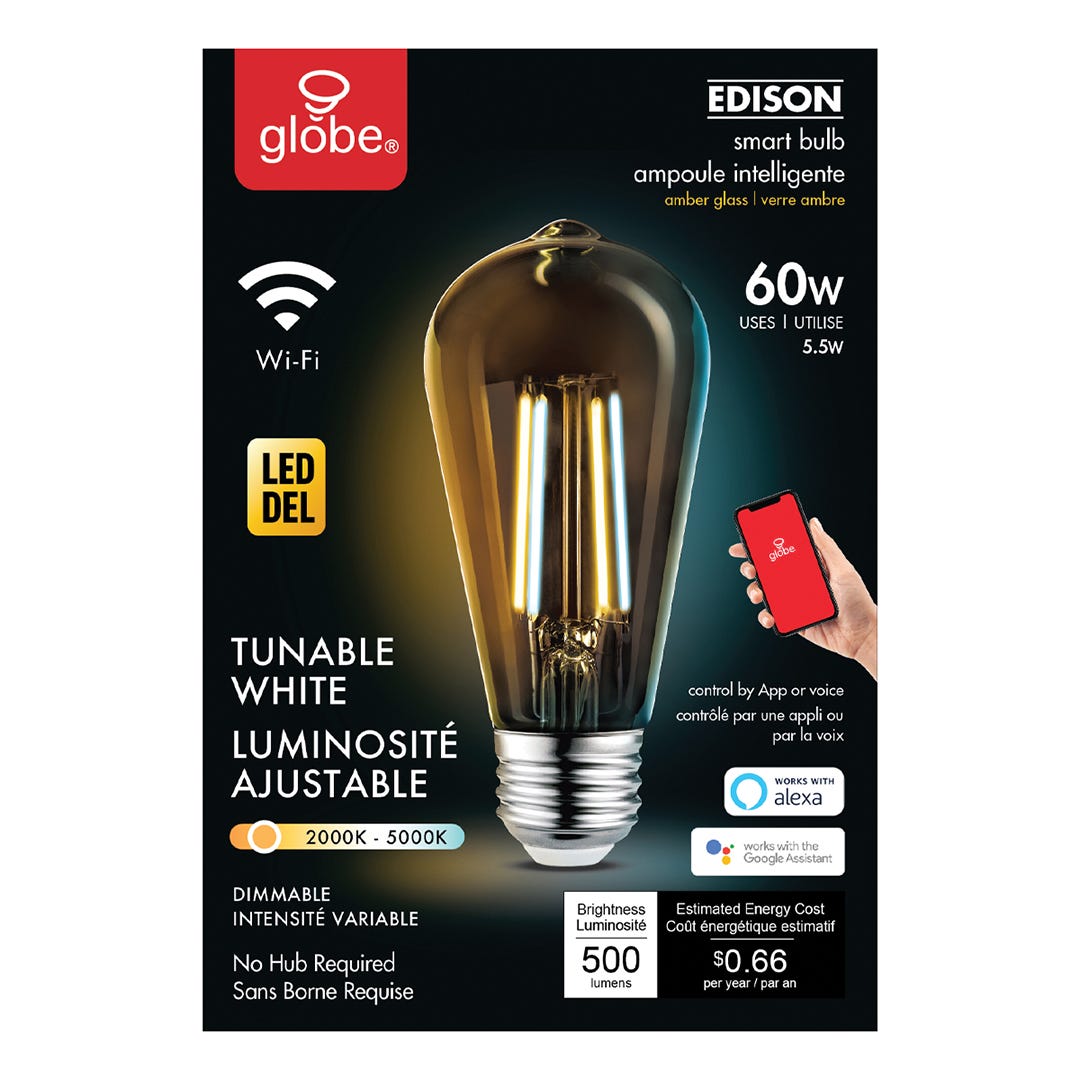 Smart LED filament bulb