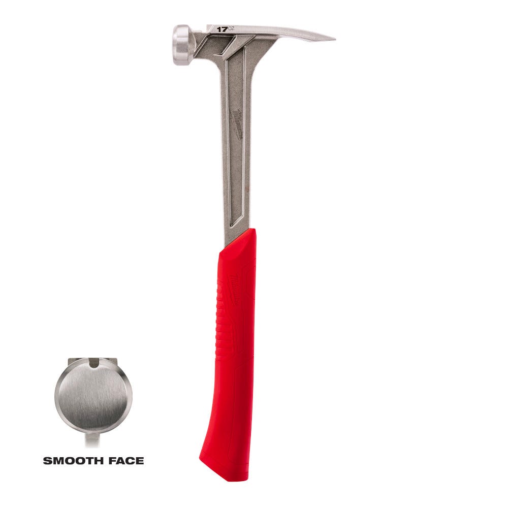 Smooth face framing hammer, 17 oz