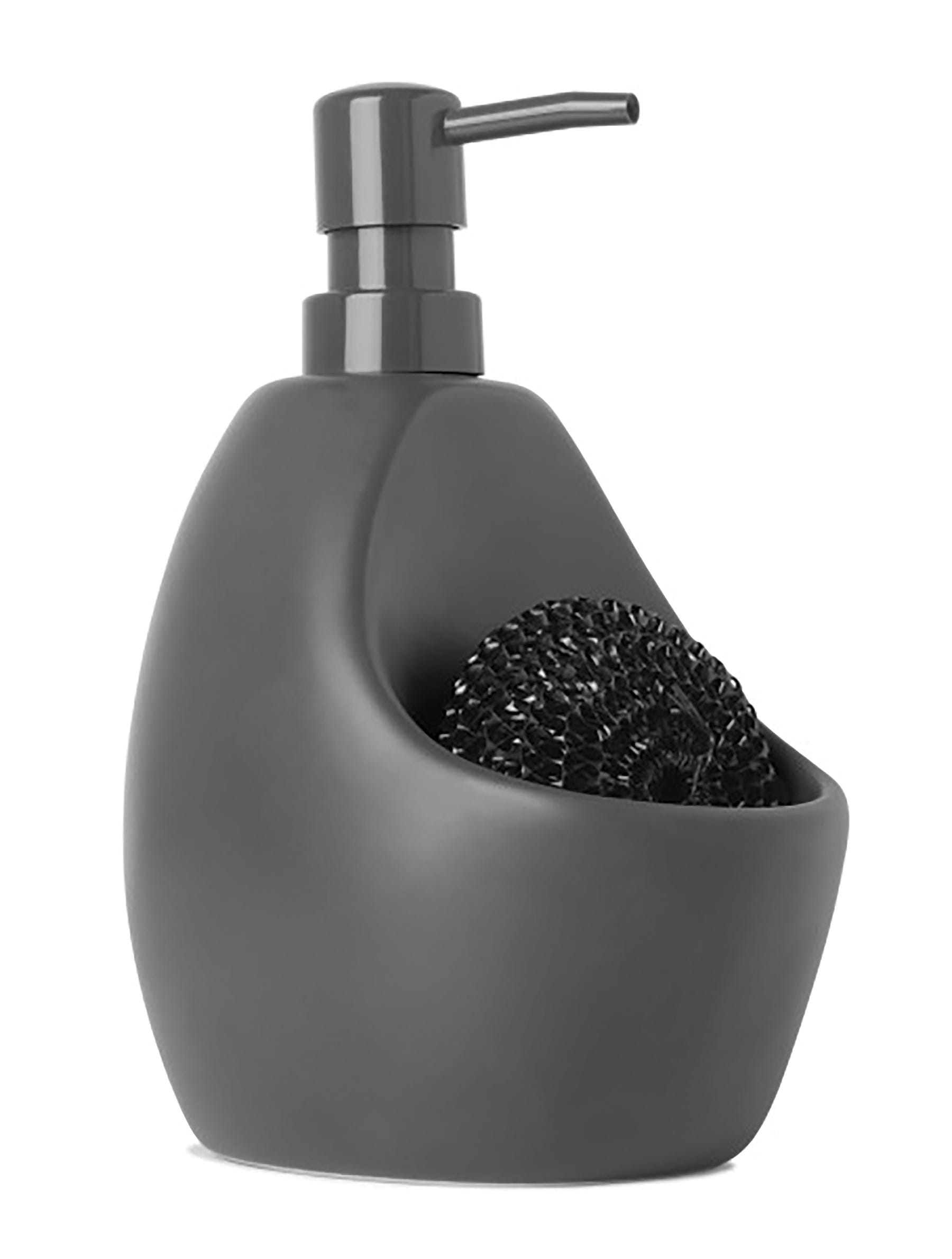 Joey Soap Pump & Scrubby Holder, Matte Anthracite
