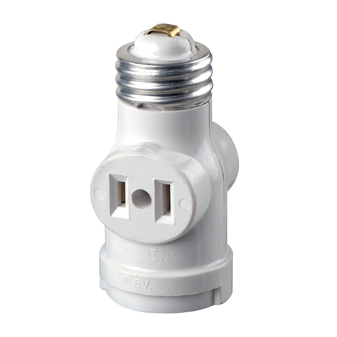 Socket adapter - 2 outlets - keyless
