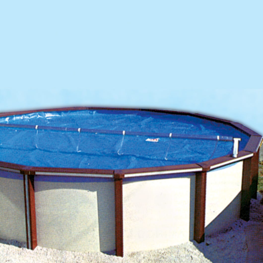 Solar Pool Cover, Blue, 24-ft., 7.5 Gauge