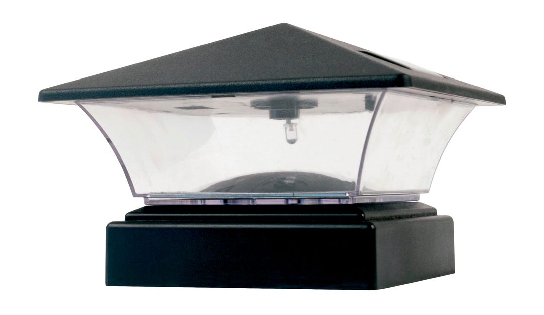 Solar Post Cap Light, Black