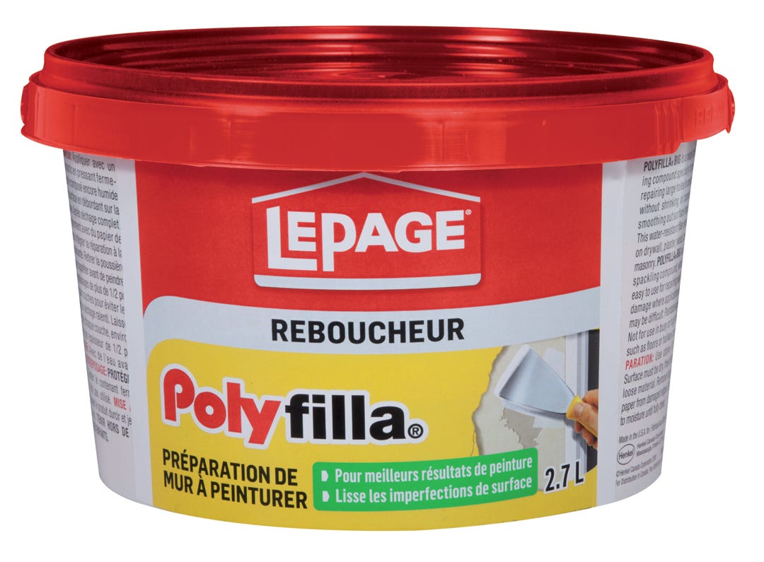 Polyfilla Spackling Plaster Wall Peint Preparation, 2.7L