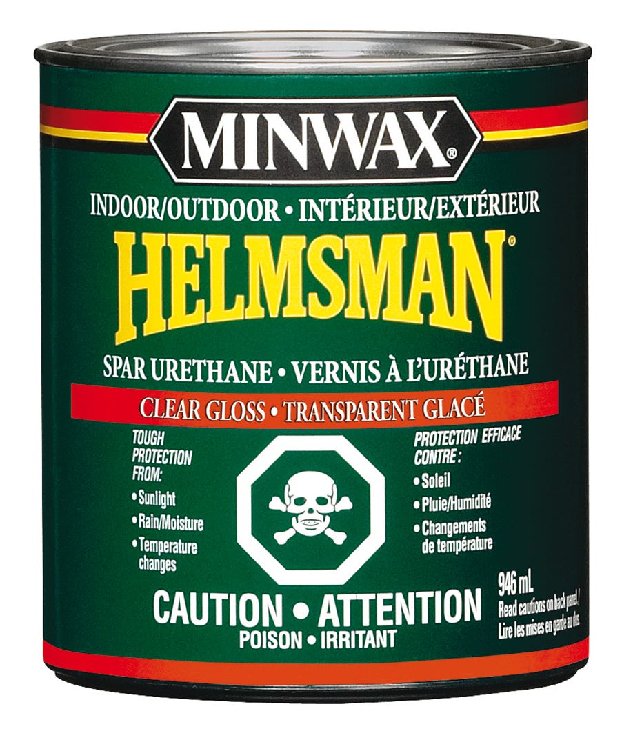 Spar Urethane Varnish, Indoor/Outdoor Oil Based, Clear Gloss, 946 ml