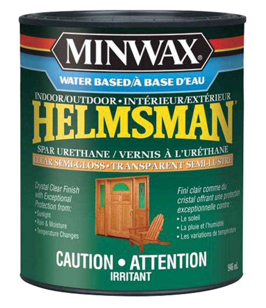 Spar Urethane Varnish, Indoor/Outdoor Water Based, Semi-Gloss
