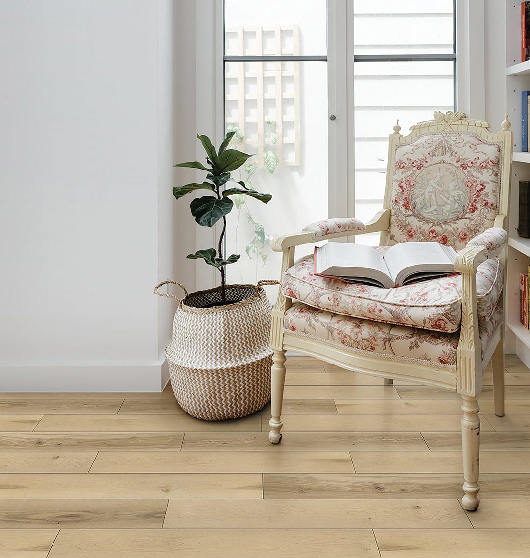 OCEAN Vinyl Floor SPC, 4 mm + 1 mm, Light Brown