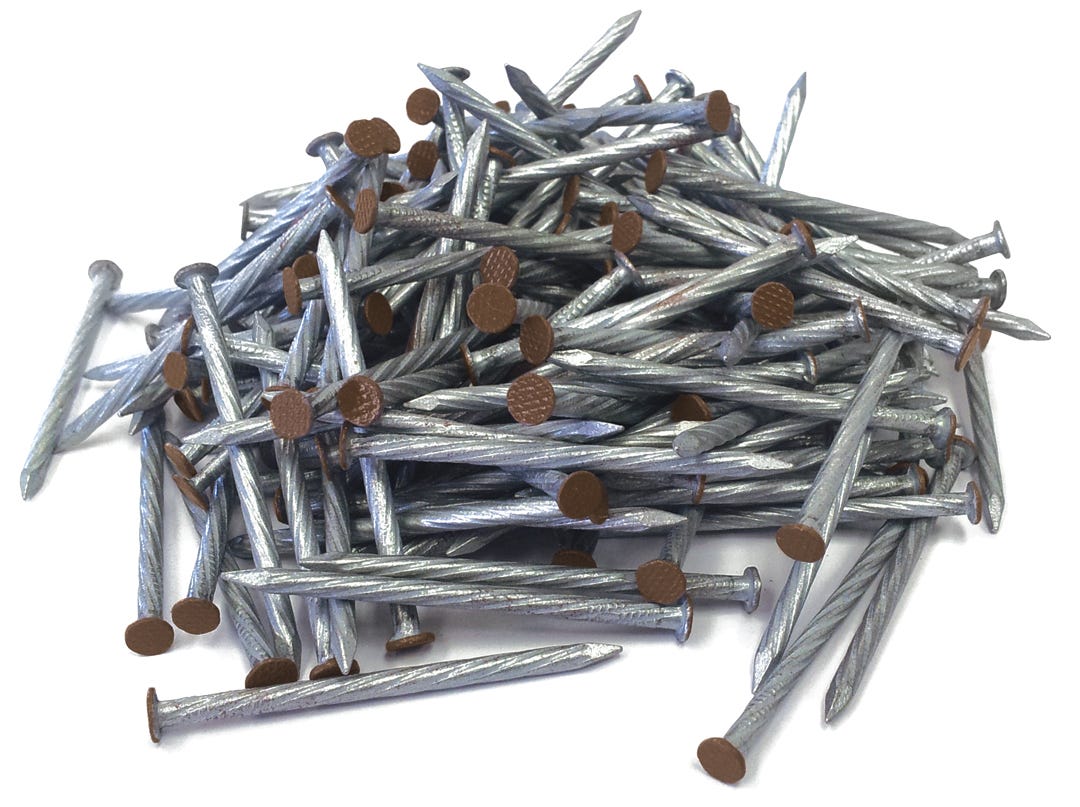 Spiral Nails for Outdoor Siding, 2-in., Barista