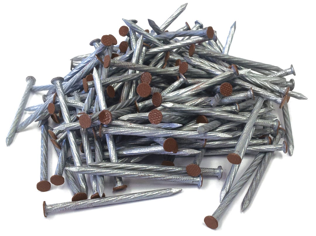 Spiral Nails for Outdoor Siding, 2-in., Red Fox