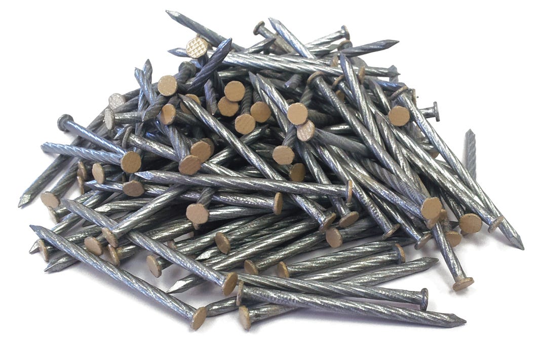 Spiral Nails for Outdoor Siding, 2-in., Sand