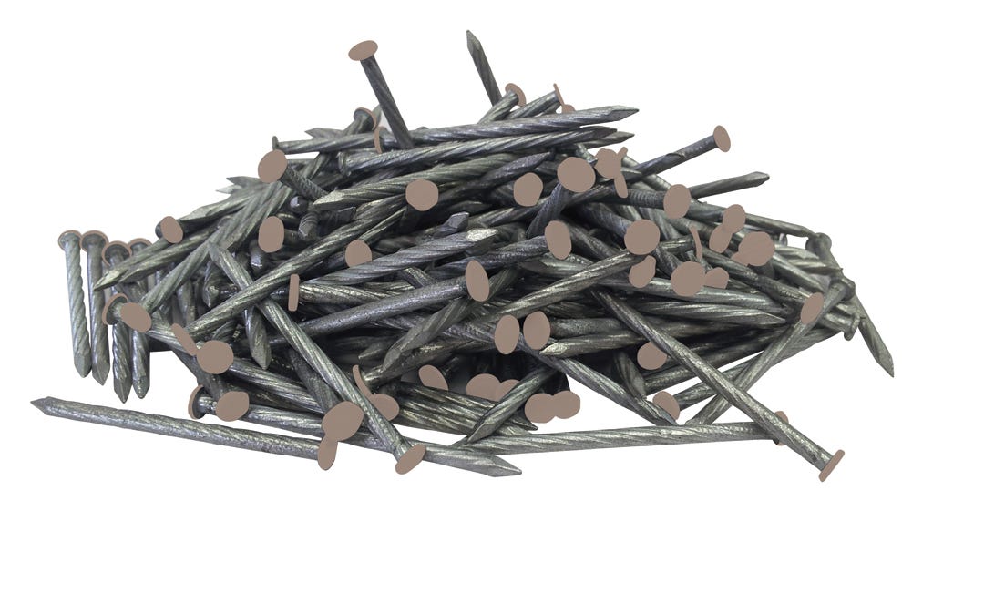 Spiral Nails for Outdoor Siding, 2-in., Sandalwood
