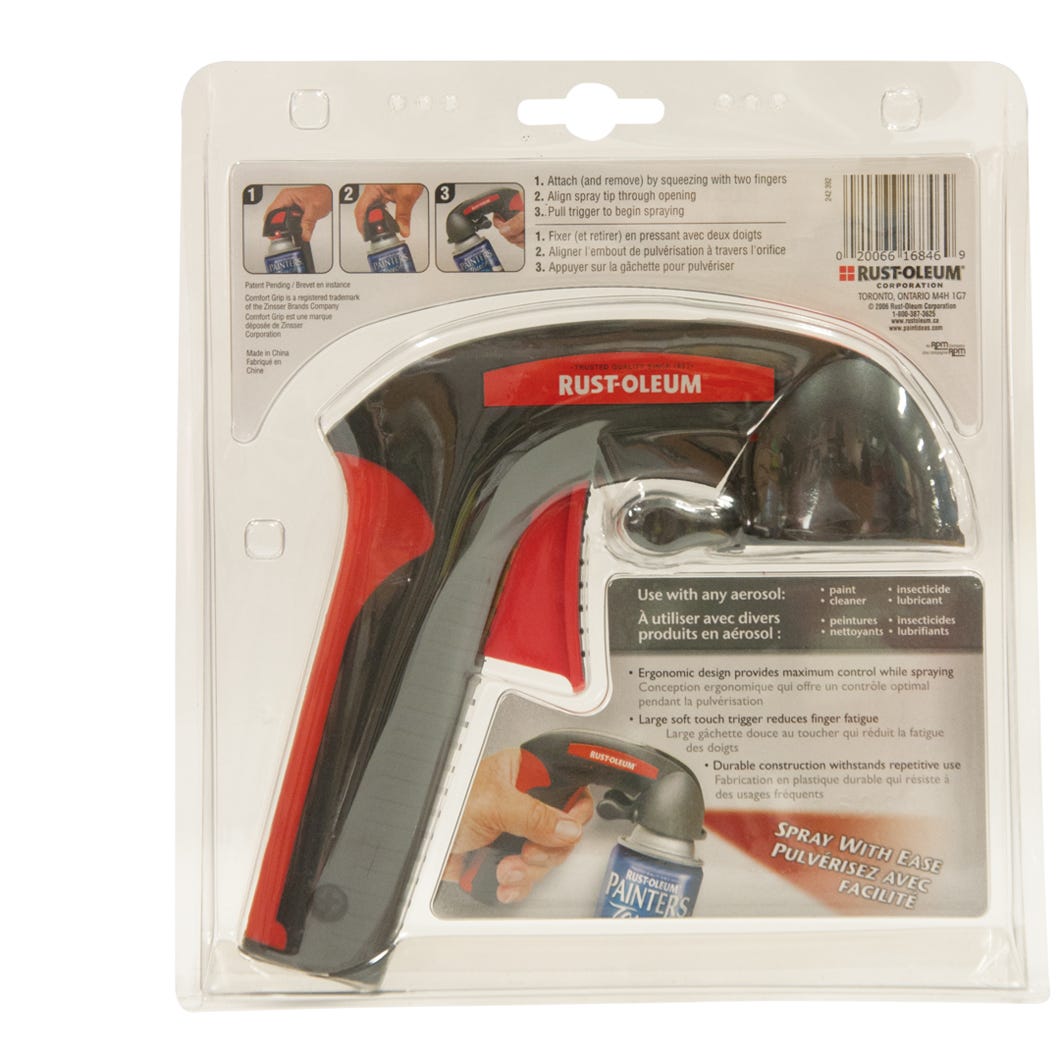 Spray can grip handle for aerosol paint