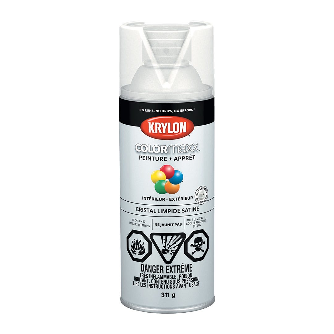 Spray Paint, Satin Crystal Clear, 311 g