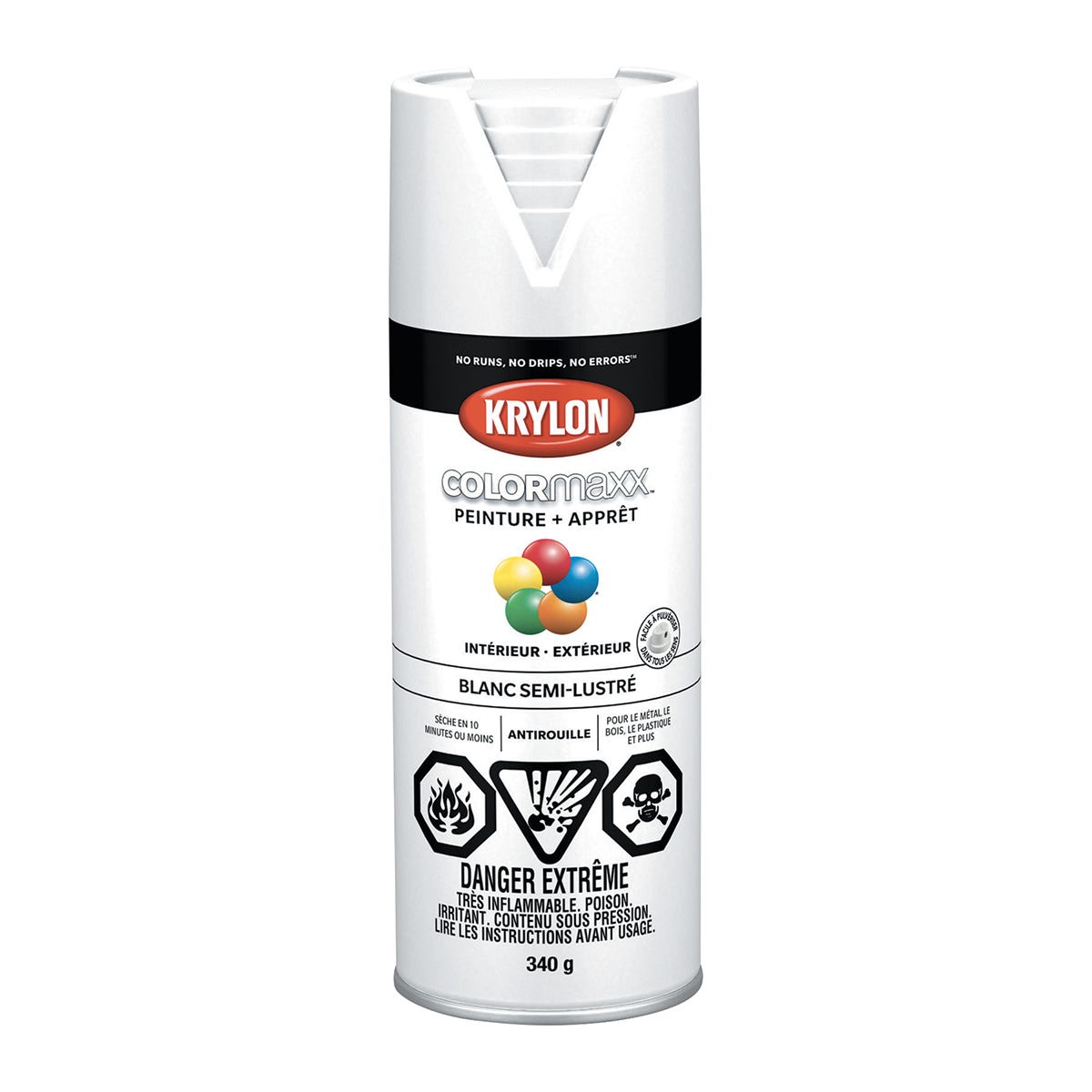 Spray Paint, Semi Gloss White, 340 g