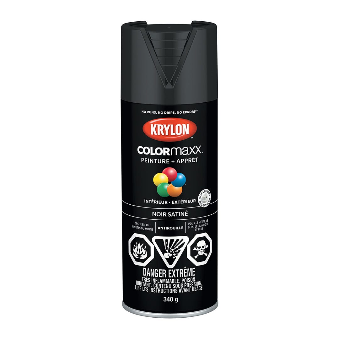 Spray Paint, Satin Black, 340 g