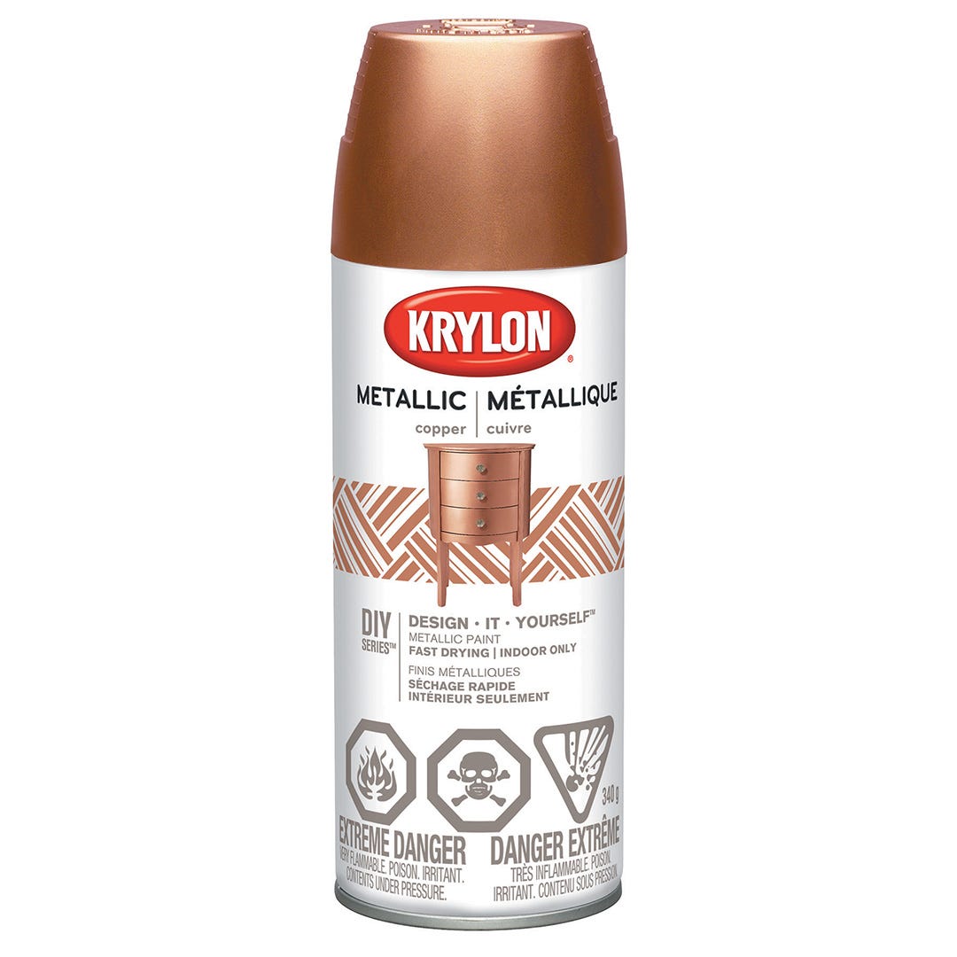 Spray Paint Indoor Metallic, General Purpose, Copper, 340 g