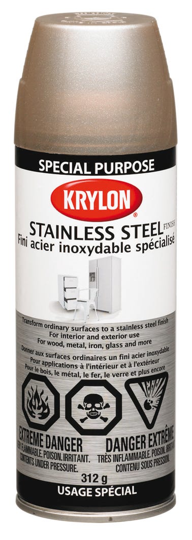 Spray Paint Indoor / Outdoor for Wood / Meatl / Iron / Glass, Stainless Steel, 312 g