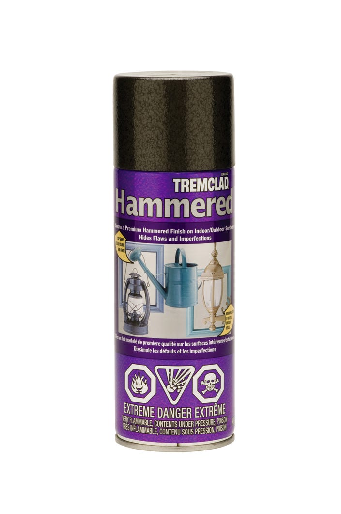 Spray Paint Indoor/Outdoor Hammered Finish, Charcoal Grey, 340 g