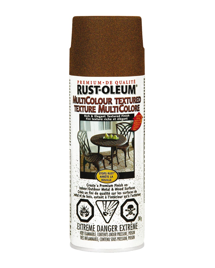 Spray Paint Indoor/Outdoor Multicolor Textured for Metal and Wood, Autumn Brown, 340 g