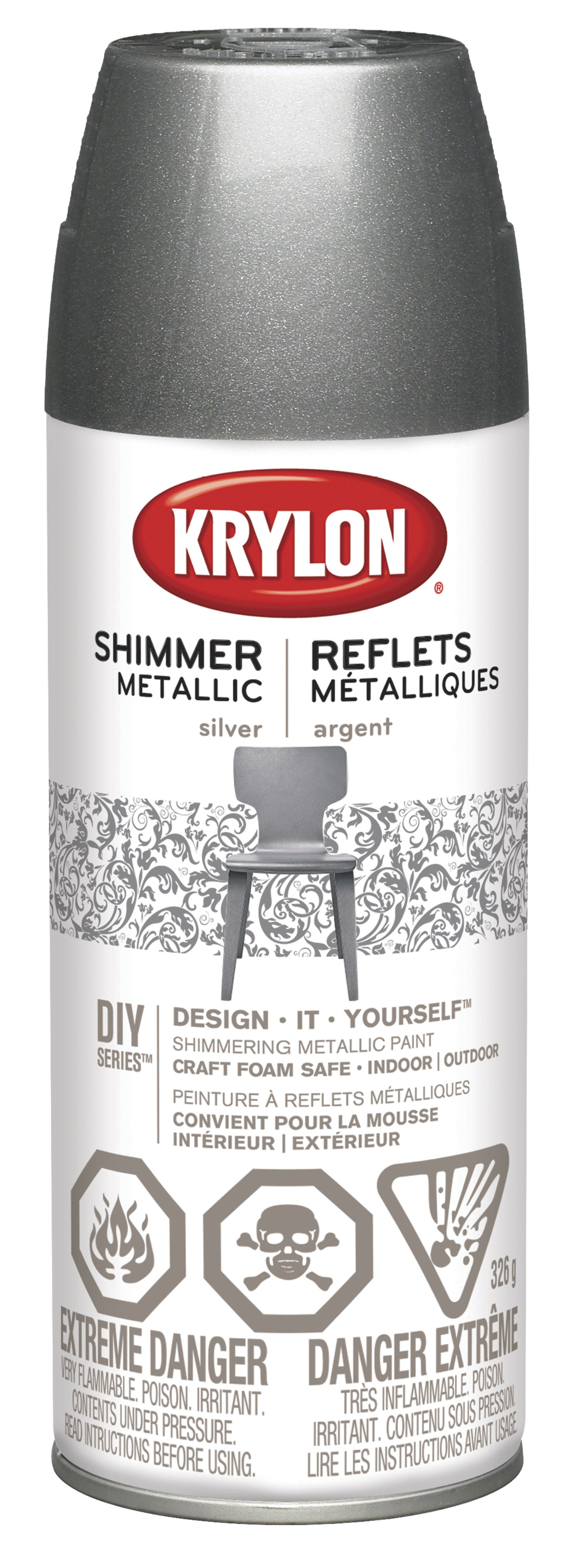 Spray Paint indoor / outdoor, shimmer metallic, Silver, 340 g