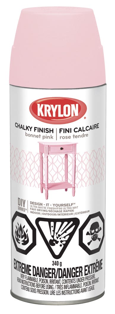 Spray Paint Indoor/Outdoor, Ultra Matte Finish, Bonnet Pink, 340 g