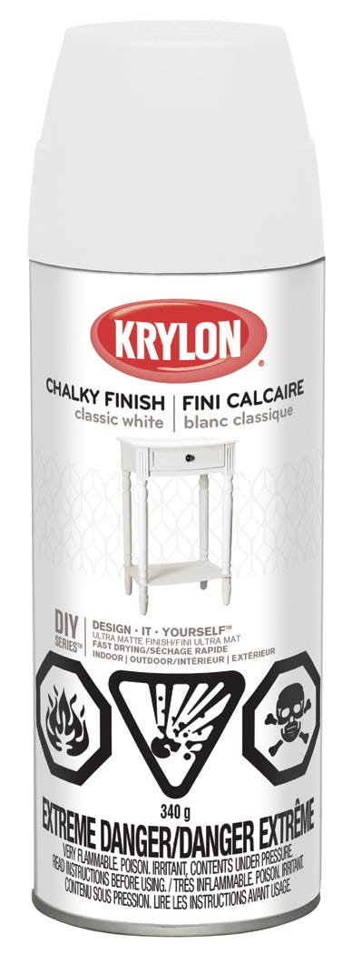 Spray Paint Indoor/Outdoor Ultra Matte Finish, Classic White, 340 g