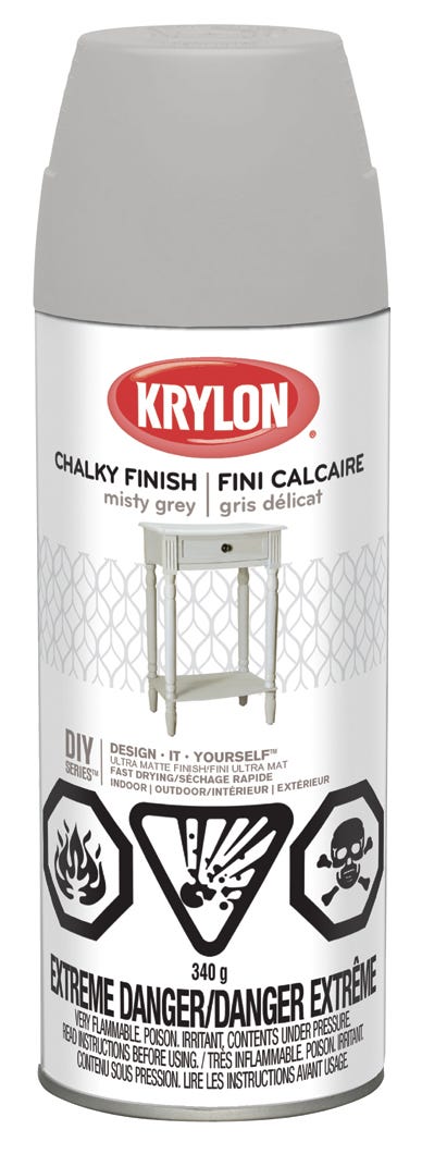 Spray Paint Indoor/Outdoor, Ultra Matte Finish, Misty Grey, 340 g