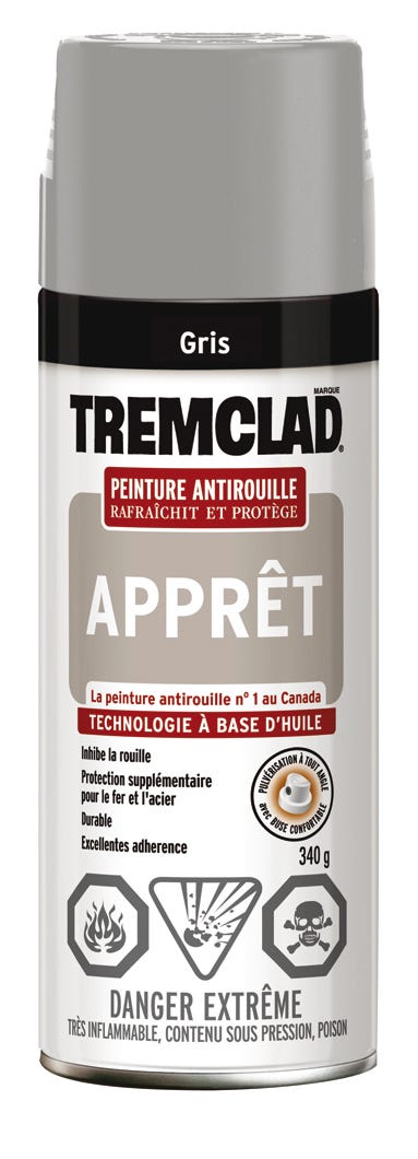 Spray Primer/Anti-Rust Paint Oil-Based, Grey, 340 g