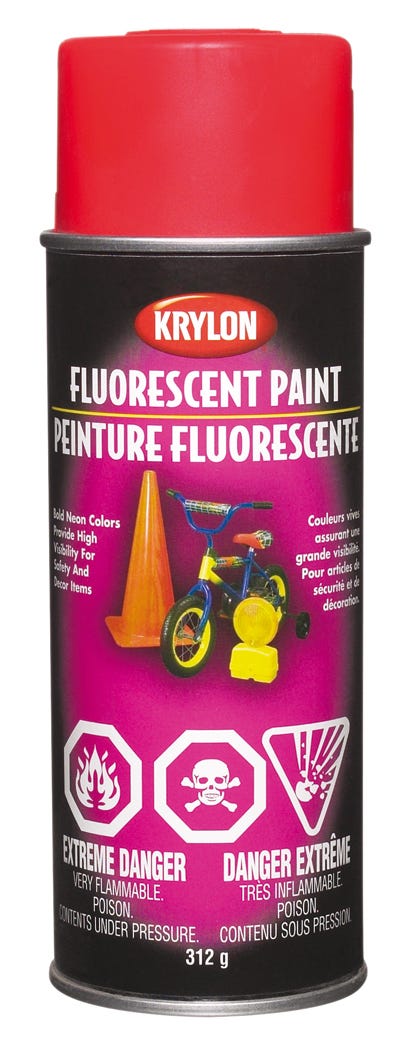 Spray Specialized Paint Florescent, Red Orange, 312 g